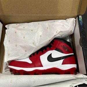 Jordan 1 mid td cleat, size 8, and 11.5
